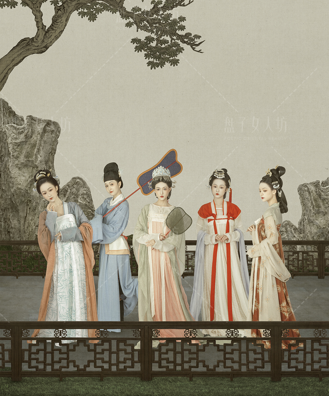 价值万亿镇国之宝中国十大名画系列——《汉宫春晓图》_宣纸